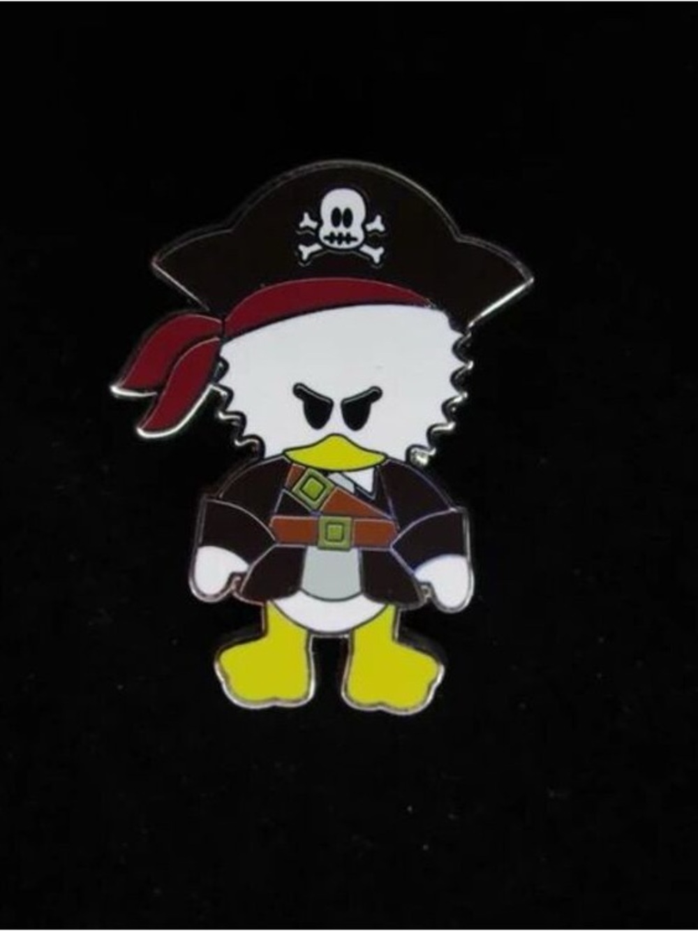 Pirate Duck Enamel Pin - Yellow, Red & Black Kids Toy Accessory
